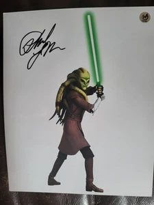 PHIL LAMARR Signed STAR WARS: CLONE WARS Kit Fisto 8x10 Wizard World Certified - Picture 1 of 1
