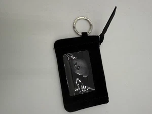 MNF Collections schwarz Wildleder Reißverschluss Kartenetui Ausweis Geldbörse Schlüsselring Etui neu ohne Etikett - Bild 1 von 5