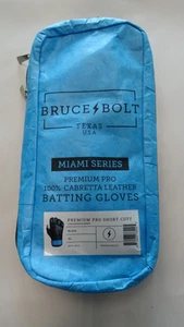 Guanti da battitura Bruce Bolt Premium Pro polsino corto XL neri serie Miami BB-SC-LBB - Foto 1 di 3