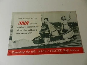 VINTAGE OUTBOARD MOTOR BROCHURE- 1951 SCOTT ATWATER OUTBOARDS- VINTAGE BOATING - Bild 1 von 10