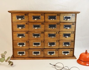 Vintage Watchmaker or Apothecary Layette Style Small Drawer Cabinet - Picture 1 of 10