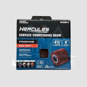 Hercules 4-1/2 Zoll x 4 zoll x 3/4 Zoll, 240er Körnung Finishing Trommel für Oberfläche - Bild 1 von 4