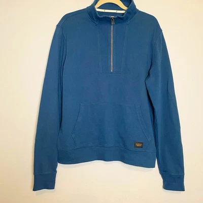 REI Co-op Sweater Men Sz M Teal Blue Wallace Quarter Zip Pullover Preppy Outdoor - Image 1 of 4