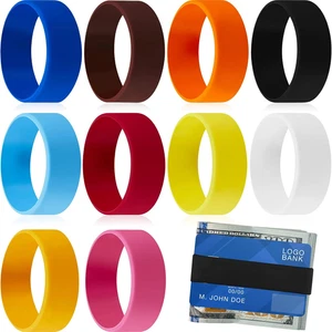 10 Stück Gummi Geldbänder Geldbänder für Bargeld Elastisch Silikon Gummi Geldbörse Col - Bild 1 von 12