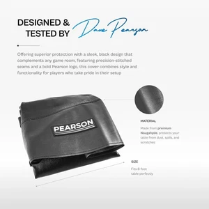Pearson Schwerlast 8 Fuß Tischabdeckung. Schwarzes Naugahyde Material - Bild 1 von 2