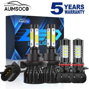For Dodge Durango 2004-2006 Full Front LED Headlight Fog Light Bulbs Xenon White - Picture 1 of 17