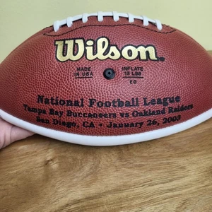 NFL Superbowl 37 XXXVII Tampa Bay Buccaneers Champions Football Ltd Edition Ball - Bild 1 von 5
