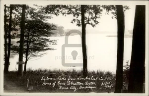 RPPC Rome City,IN Sylvan Lake Real Photo 1942 Noble County Indiana - Picture 1 of 5
