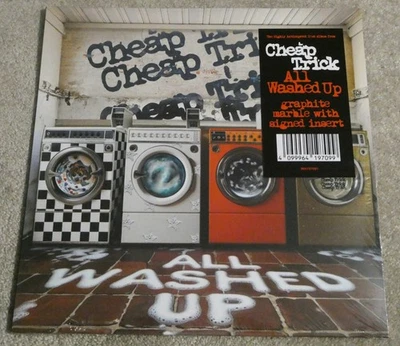 Cheap Trick LP Record Album All Washed Up SEALED Graphite Marble Signed Insert - Image 1 of 2
