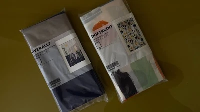 2 CORTINAS DE DUCHA DE BAÑO IKEA DOFTKLINT Y TOTAL 71X71 BAÑO Foto 1 de 4