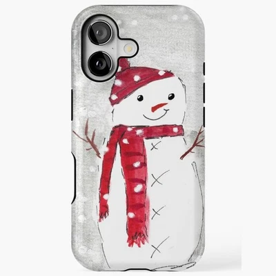 Cuento de hadas Navidad muñeco de nieve iPhone estuche resistente lindo arte de invierno Foto 1 de 4
