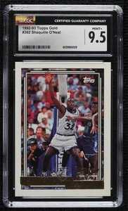 1992-93 Topps Gold Shaquille O'Neal #362 CGC 9.5 Mint+ Rookie RC HOF - Picture 1 of 3