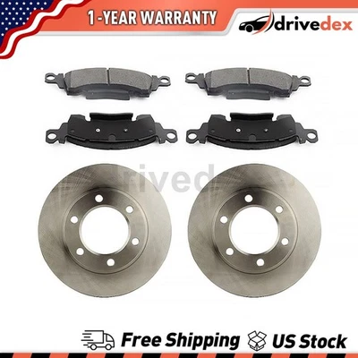 Front Rotors Semi-Metallic Brake Pads for 1987 1989 1990 1991 Chevrolet Blazer_V - Image 1 of 4