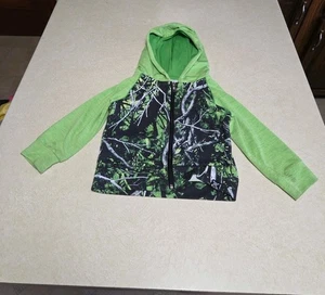 Moon Shine Kids Lifestyle Camo Toxic Kapuzenjacke Gr. XS 4/5 Kinder Reißverschluss - Bild 1 von 3