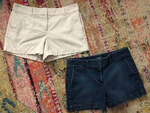 2er Set ANN TAYLOR Chino Style Größe 6 hellbraun und blau Denim - Bild 1 von 7