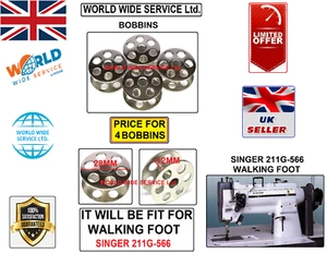 SINGER 211G-566 WALKING FOOT 4 BOBBIN DIA:28MM WIDTH:12MM INDST SEWING MCHN PART - Picture 1 of 5