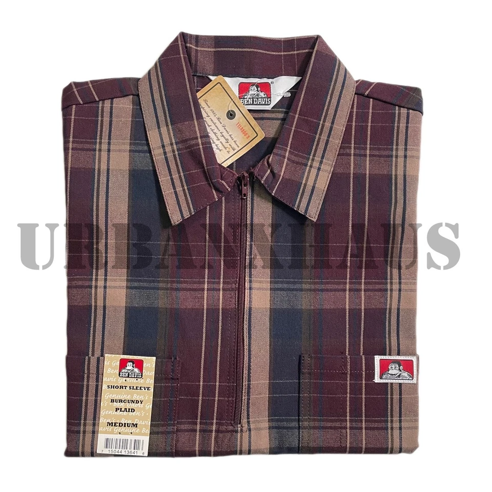 Camisas BENDAVIS a cuadros manga corta 1/2 cremallera (S a 5XL) Foto 1 de 1