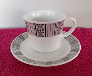 Noritake Progression Japan '' Nocturne '' #9046 Tea/ Coffee Cup and Saucer Set - Picture 1 of 10