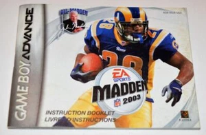 NUR HANDBUCH Madden NFL 2003 Nintendo Gameboy Advance Anleitung Booklet - Bild 1 von 1