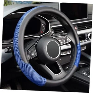 Steering Wheel Cover, Universal 15 inch, Microfiber Leather Viscose, Blue - Picture 1 of 7