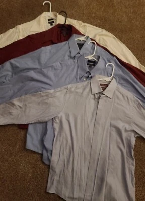 Lot of 5 Covington Mens Medium Red, Blue, White Long Sleeve Button Down Shirt - Image 1 of 4