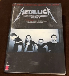 Metallica Easy Guitar Lessons Volumen 2 Guitarra Transcripciones 2001 RARO - Imagen 1 de 4