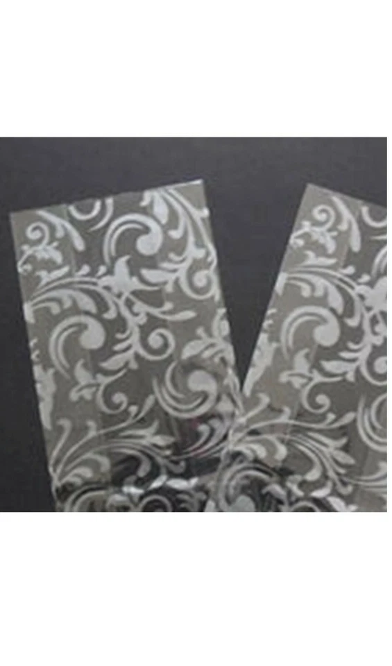 Bolsas para violonchelo florecientes plateadas - LG. - Goodie - Botín - Fiesta - Treat - 25ct - Nuevo Foto 1 de 1