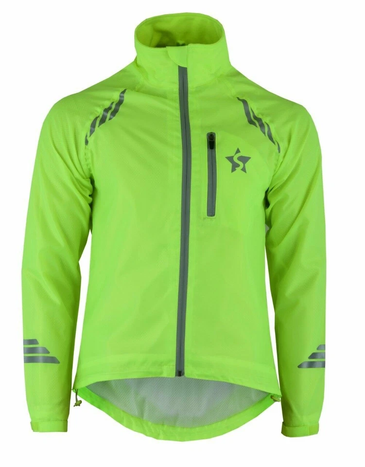Unisex Cycling Jacket Waterproof Outwear Hi-Viz Running Bicycle Jacket  - Image 1 of 4
