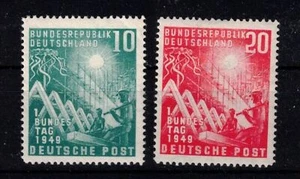Bund 111 - 12, Eröffnung Bundestag 1949, postfrisch, Michel 100,00 Euro - Bild 1 von 2