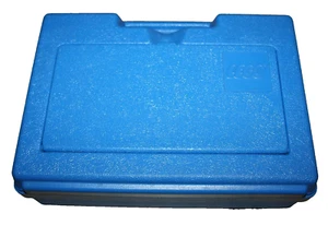 Vintage 1983 LEGO Azul Plástico Almacenamiento Estuche de Transporte Papelera 13x10x4 BONITO - Imagen 1 de 2