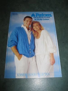 Patons: Knits in 12ply Cotton: Book 814: Lady 75-90cms/Man 95-110cms:Preloved - Picture 1 of 5