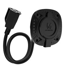 MICTUNING 125V AC Plug Port 16" Waterproof Extension Cable Cord for RV Trailer