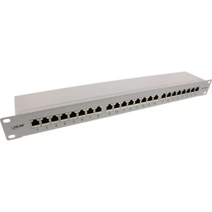 InLine® Patchfeld Cat.6A 24-fach 19" 1HE lichtgrau RAL7035 - Bild 1 von 3