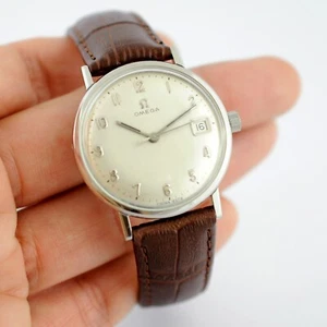 1966 AUTHENTIC VINTAGE OMEGA GENEVE 132.019 MANUAL WIND DATE SWISS VINTAGE WATCH - Picture 1 of 14