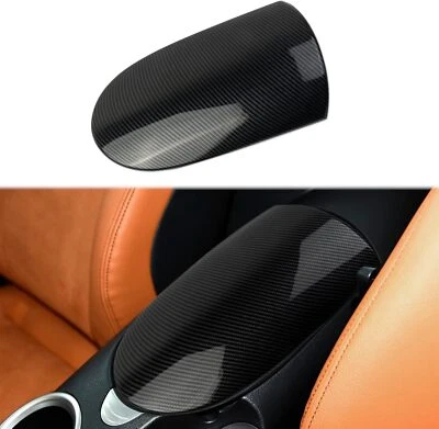 Carbon Fiber Style Interior Center Console Armrest Cover Trim For Nissan 370Z - Image 1 of 4