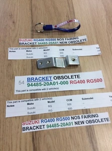 SUZUKI RG400 RG500 NOS FAIRING BRACKET PT NO 94485-20A01 NEW PERFECT - Picture 1 of 12
