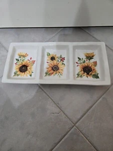 3-teilige Sonnenblumenplatte - Bild 1 von 3