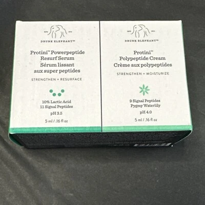 Drunk Elephant Protini Powerpeptide Resurf Serum 5ml + Polypeptide Cream 5ml - Image 1 of 3