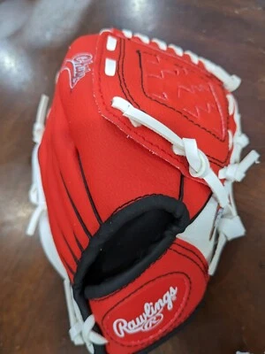Guante para niños Peoria Chiefs Rawlings rojo y blanco TMH91SB tiro a la derecha Foto 1 de 2