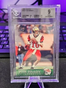 Tarjeta de novato Tom Brady 2000 Pacific #403 BGS 9 como nueva RC (9,5 gemas centradas como nuevas) - Imagen 1 de 7