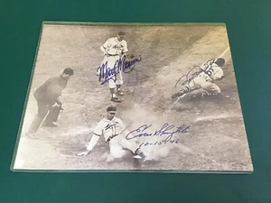 Enos Slaughter, Marion, Partee 1946 World Series Signed 11 X 14 photo with COA - Picture 1 of 2