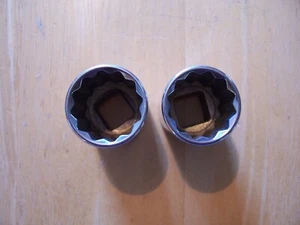 Craftsman 1/2 Drive 12PT Metric Sockets USA 21mm and 22mm - Picture 1 of 4