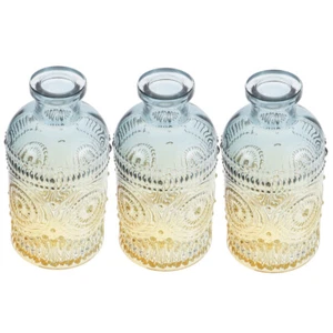 3pcs Glass Vase Round Flower Vase Home Vase Tabletop Glass Terrarium - Picture 1 of 12