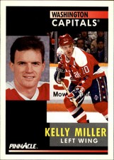 1991-92 Pinnacle Capitals Hockey Card #23 Kelly Miller