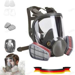 Vollmaske Atemschutzmaske Profi Gasmaske 6800 Lackiermaske mit Filter Atemschutz - Bild 1 von 11