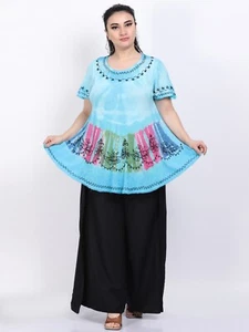 Women Summer Floral Embroidery Print Lace Border Tie Dye Top Mix Wholesale Lot - Picture 1 of 10