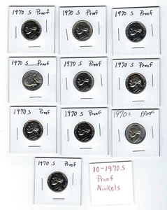 Lote de 10 níquel a prueba de gemas S 1970 N12 - Imagen 1 de 6