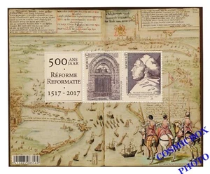 500 ans Réforme 1517 - 2017 Reformatie planche 2 timbres BELGIQUE Europe Neuf - Picture 1 of 1