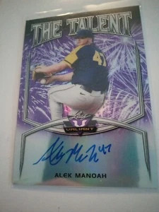 Alek Manoah 2019 Leaf Valiant The Talent Purple Auto #d 4/15 Toronto Blue Jays - Picture 1 of 2