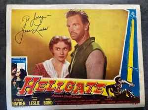 JOAN LESLIE Autographed Lobby Card from Hellgate; uncertified signature - Picture 1 of 2